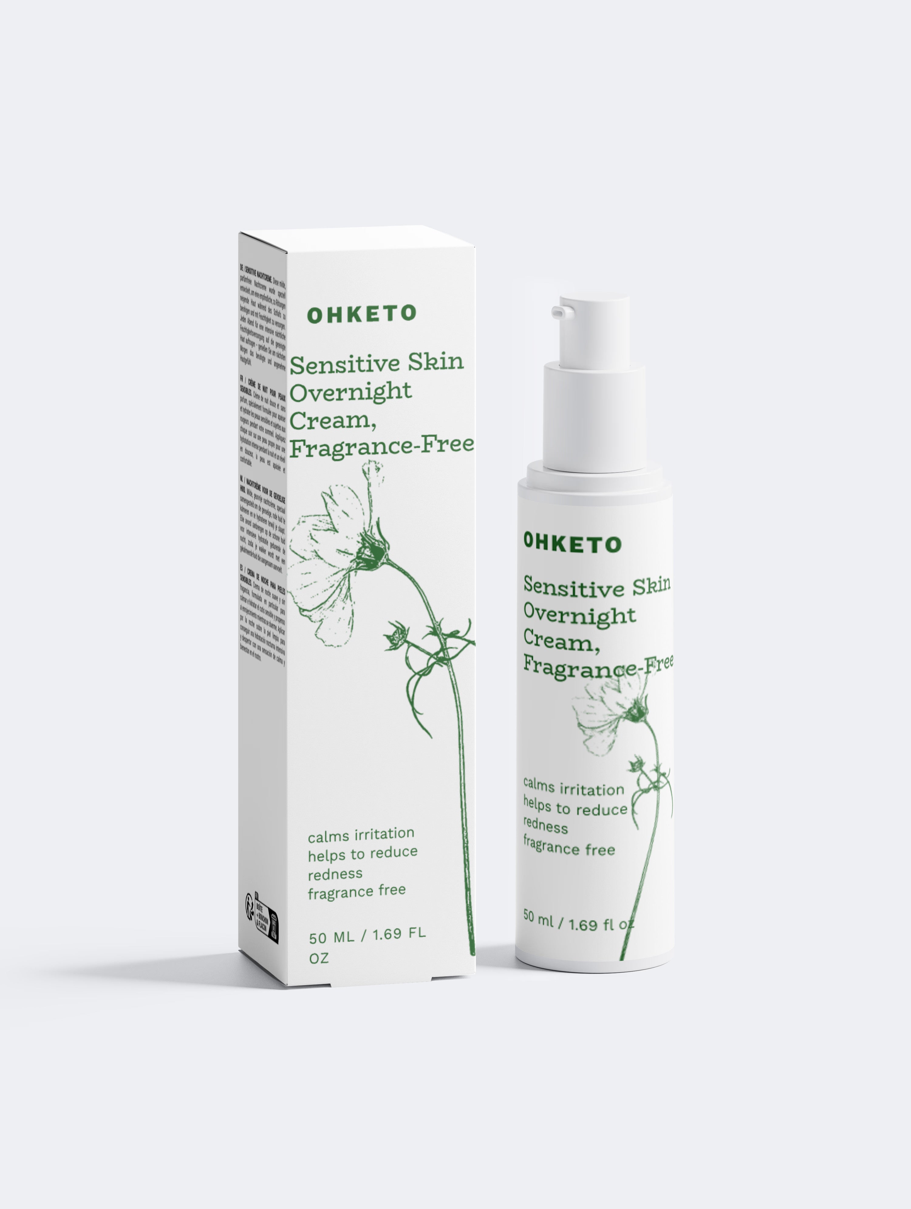 Sensitive Skin Overnight Cream, Fragrance-Free